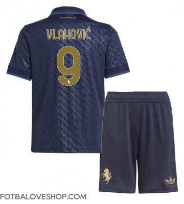 Juventus Dusan Vlahovic #9 Dětské Alternativní Dres 2024-25 Krátký Rukáv (+ trenýrky)